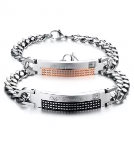 Браслет из стали Everiot SB-XP-108 с романтичной надписью