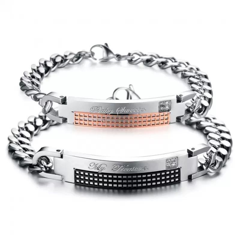 Браслет из стали Everiot SB-XP-108 с романтичной надписью