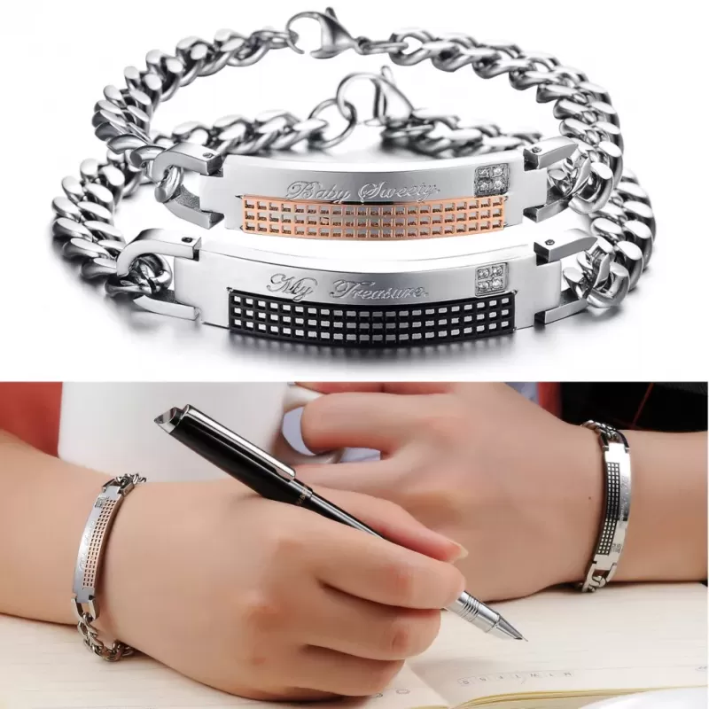 Браслет из стали Everiot SB-XP-108 с романтичной надписью