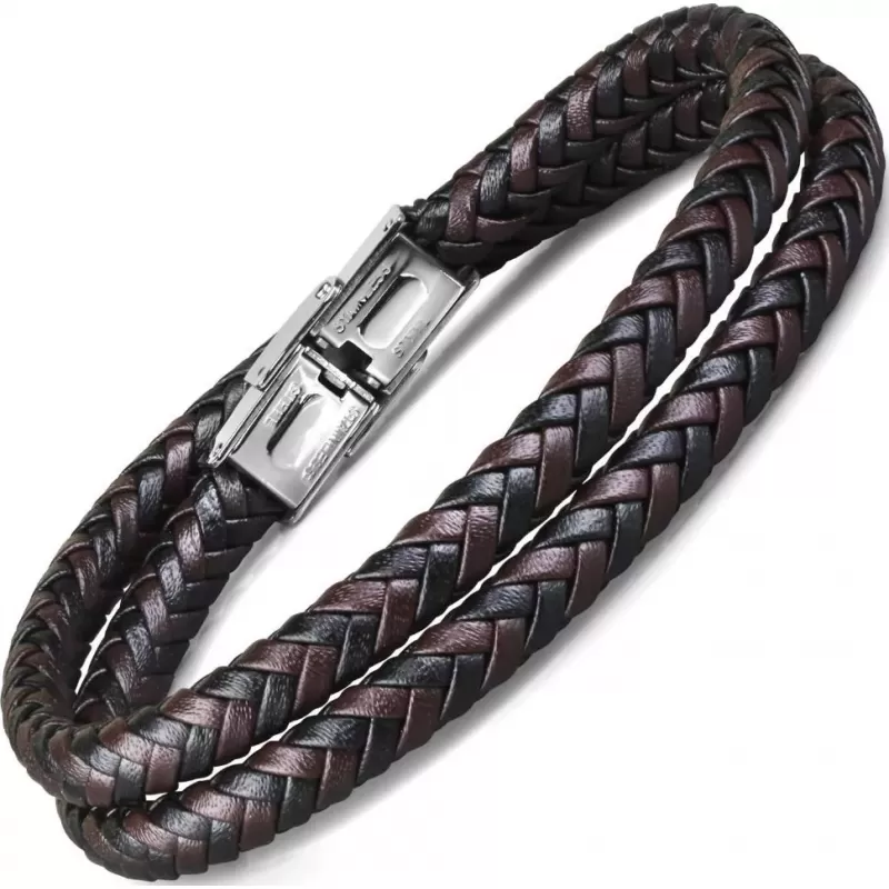 Кожаный браслет мужской Everiot BC-MJ-1910 в два оборота