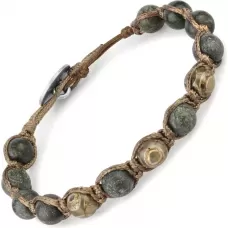 Браслет Everiot Select LNS-0257 из змеевика с бусиной Дзи