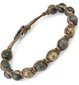 Браслет Everiot Select LNS-0257 из змеевика с бусиной Дзи