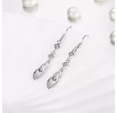 Серьги-подвески SPE-XP-10265 с фианитами