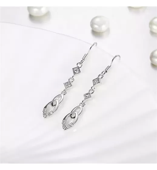 Серьги-подвески SPE-XP-10265 с фианитами
