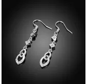 Серьги-подвески SPE-XP-10265 с фианитами