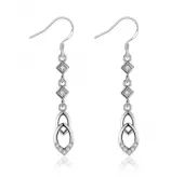 Серьги-подвески SPE-XP-10265 с фианитами