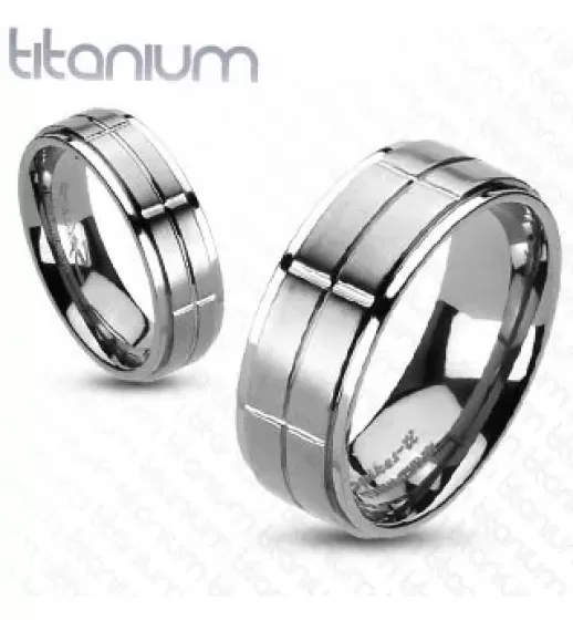 Мужское кольцо из титана Spikes R-TI-0539