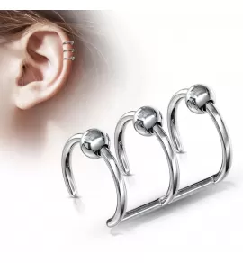 Стальная клипса на хеликс (обманка, кафф) TATIC RSFX-04 имитация пирсинга хряща уха