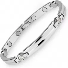 Магнитный браслет Magnetana KBM-220867 из нержавеющей стали с фианитом