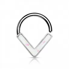 Кольцо из стали PiercedFish --RXS08-WH серьга для пирсинга септума носа, хряща уха, хеликса, козелка