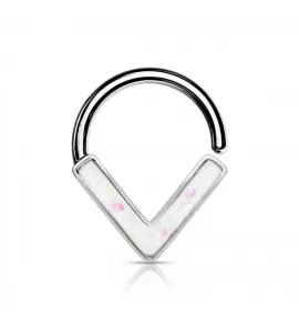 Кольцо из стали PiercedFish --RXS08-WH серьга для пирсинга септума носа, хряща уха, хеликса, козелка