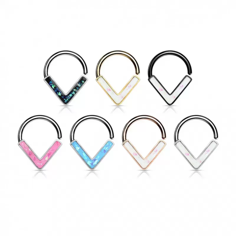 Кольцо из стали PiercedFish --RXS08-WH серьга для пирсинга септума носа, хряща уха, хеликса, козелка