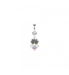 Украшение для пирсинга пупка PiercedFish NO-NAL13770 с розами и кристаллом