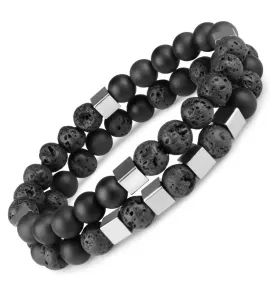 Набор браслетов Everiot Select LNS-2176 из лавы и агата