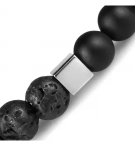 Набор браслетов Everiot Select LNS-2176 из лавы и агата