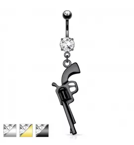 Пирсинг пупка банан PiercedFish N15690 в форме пистолета