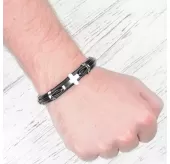 Кожаный браслет мужской Everiot SP-MJ-1913 с крестом