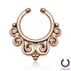 Фейкс-септум для имитации пирсинга носа (клипса) PiercedFish --SEPR-37, серьга обманка с ажурным орнаментом