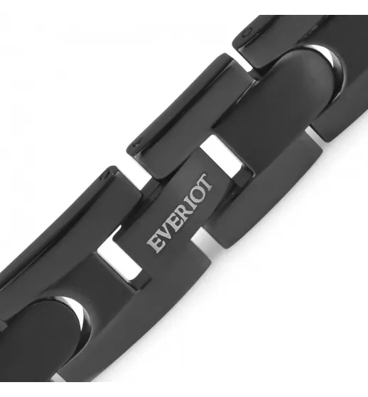 Магнитный браслет мужской из стали Everiot SB-MJ-102QD черного цвета