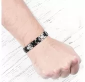 Магнитный браслет мужской из стали Everiot SB-MJ-102QD черного цвета
