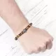Мужской браслет Everiot STB-MJ-1726 из камня тигровый глаз с черепом