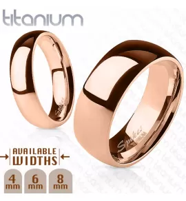 Кольцо из титана Spikes R-TI-4384 с напылением цвета розового золота