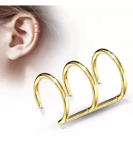 Стальная клипса на хеликс (обманка, кафф) TATIC RSFXG-03 имитация пирсинга хряща уха