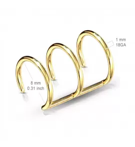 Стальная клипса на хеликс (обманка, кафф) TATIC RSFXG-03 имитация пирсинга хряща уха