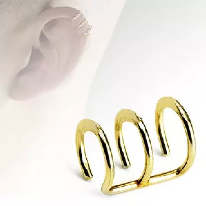 Стальная клипса на хеликс (обманка, кафф) TATIC RSFXG-03 имитация пирсинга хряща уха