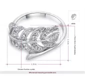 Кольцо ROZI RG-48280A в форме перышка