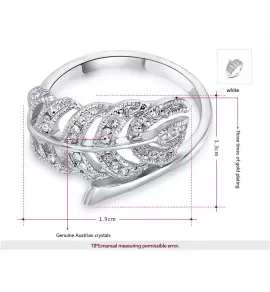 Кольцо ROZI RG-48280A в форме перышка