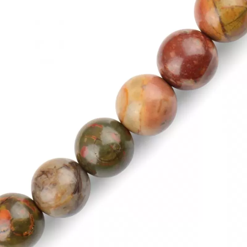 Браслет Шамбала из яшмы Everiot Select LNS-2183 c подвеской и четырехлистником