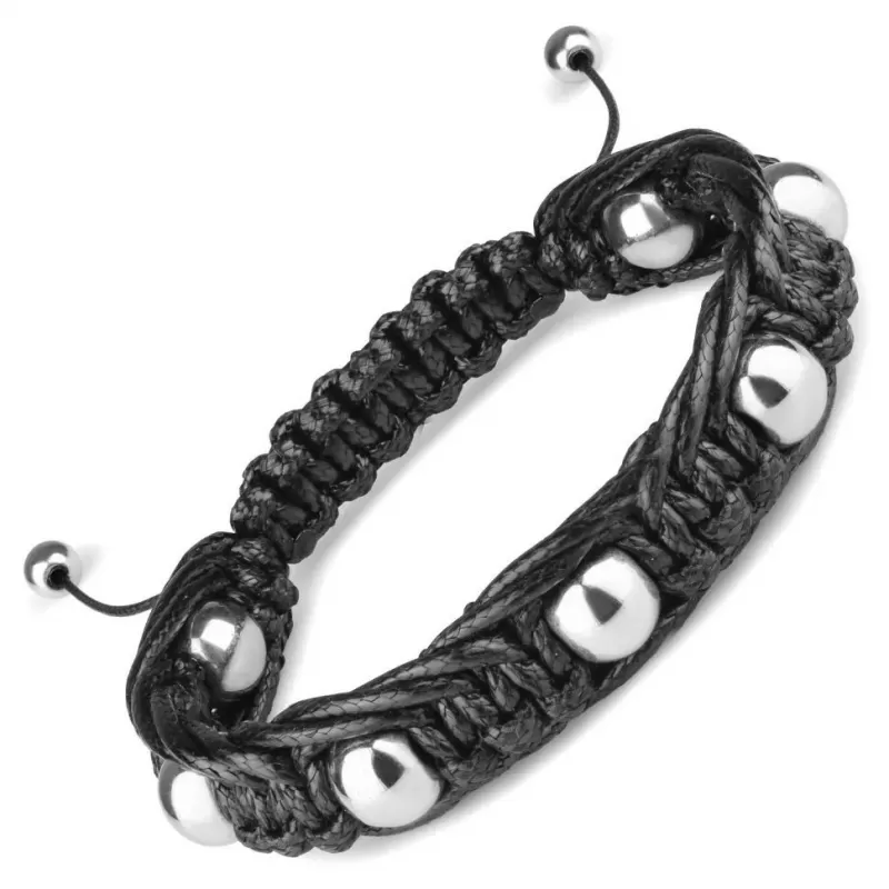 Мужской браслет Шамбала Everiot Select LNS-3089 из гематита оригинального плетения