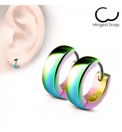 Серьги-кольца TATIC SE2003-W из стали с разноцветным отливом