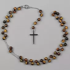 Мужской розарий Everiot Select LNS-3058 из камня тигровый глаз