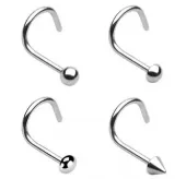 Серьга нострил для пирсинга носа PiercedFish NOSE из медицинской стали