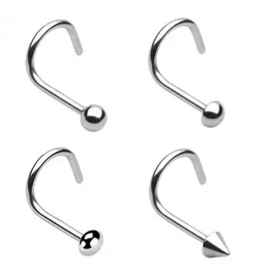 Серьга нострил для пирсинга носа PiercedFish NOSE из медицинской стали