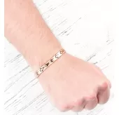Магнитный браслет мужской из стали Everiot SB-MJ-028QM цвета розового золота