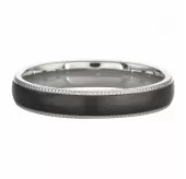 Кольцо из стали Everiot AAB-885RSS с черной матовой полосой