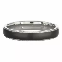Кольцо из стали Everiot AAB-885RSS с черной матовой полосой