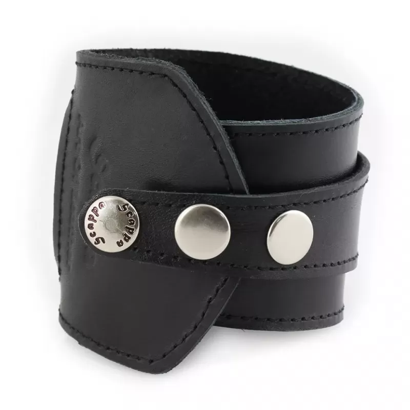 Кожаный браслет мужской Scappa A-101 черный