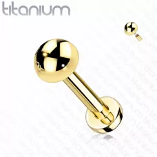 Титановая серьга лабрет Pirslab TIL17-GD для пирсинга Монро, трагуса, хеликса