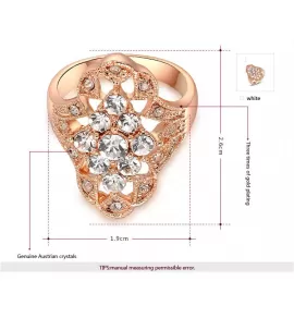 Кольцо ROZI RG-50315B с прозрачными кристаллами