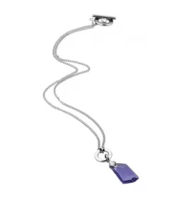 Кулон на цепочке Everiot AAB-107NSS аметистового цвета