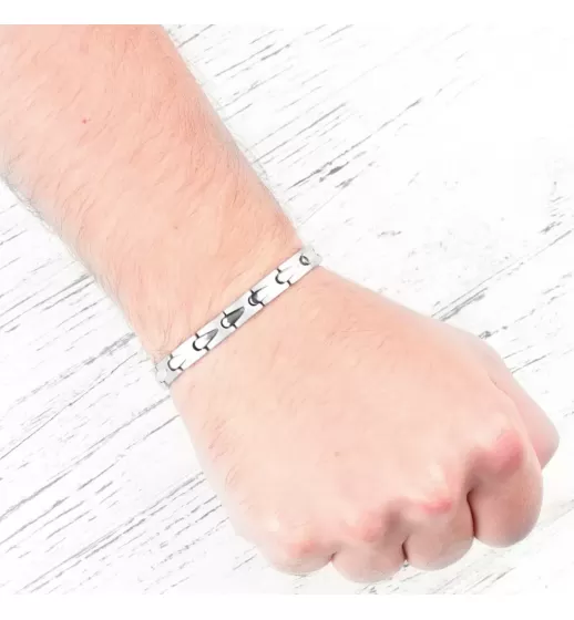 Магнитный браслет мужской из стали Everiot SB-MJ-028 в классическом стиле