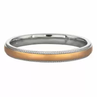 Кольцо из стали Everiot AAB-885RSS цвета розовое золото