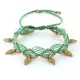 Браслет анклет на ногу Indigo ING-1501 макраме салатовый