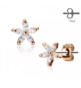 Женские серьги-гвоздики TATIC EA-021-RDC позолоченные