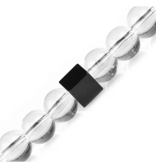 Браслет в два оборота на резинке из горного хрусталя, гематита Everiot Select LNS-2146