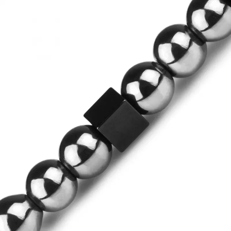 Браслет в два оборота на резинке из горного хрусталя, гематита Everiot Select LNS-2146